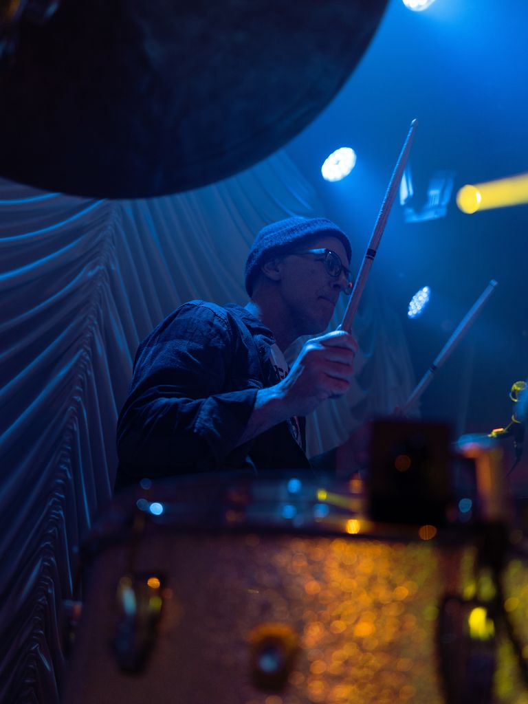 The Hazys drummer performing live at The Gov in Adelaide